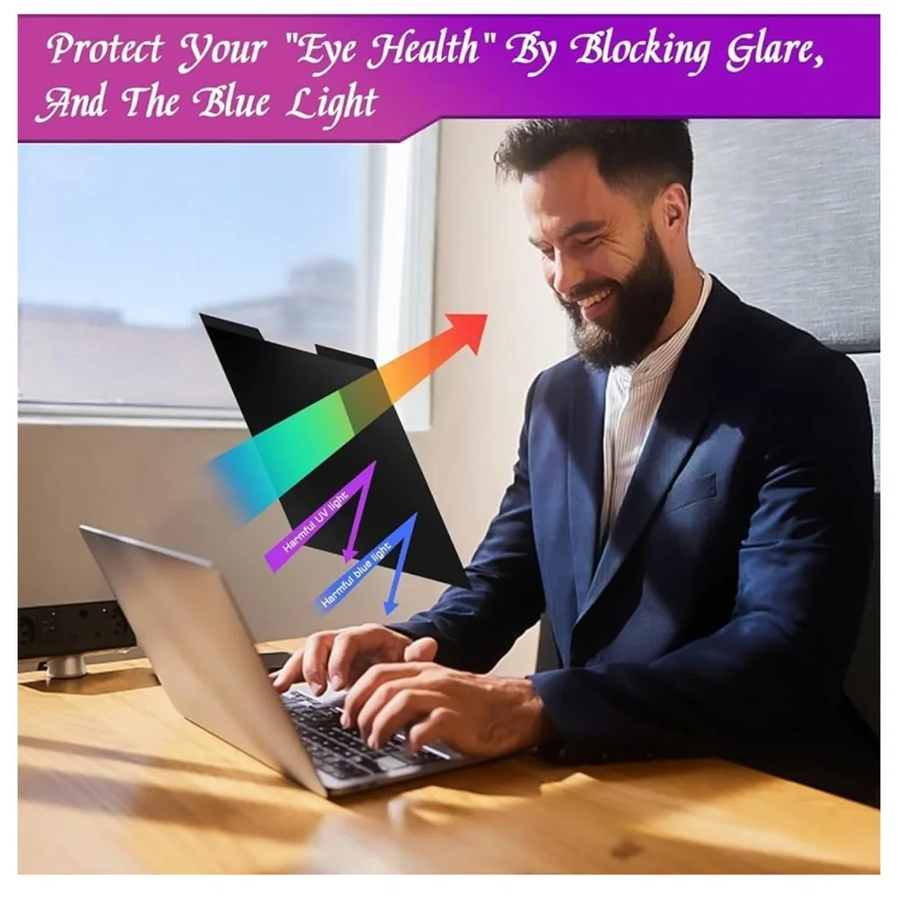 PYS Magnetic Laptop Privacy Screen 16 Inch 16:10 Ratio Screen Privacy Shield,